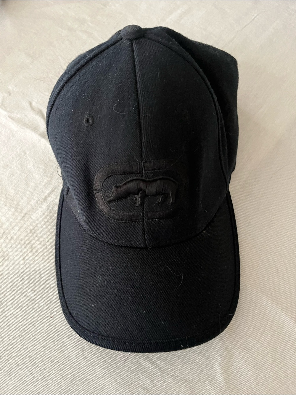 Ecco Black Embroidered Logo Baseball Cap